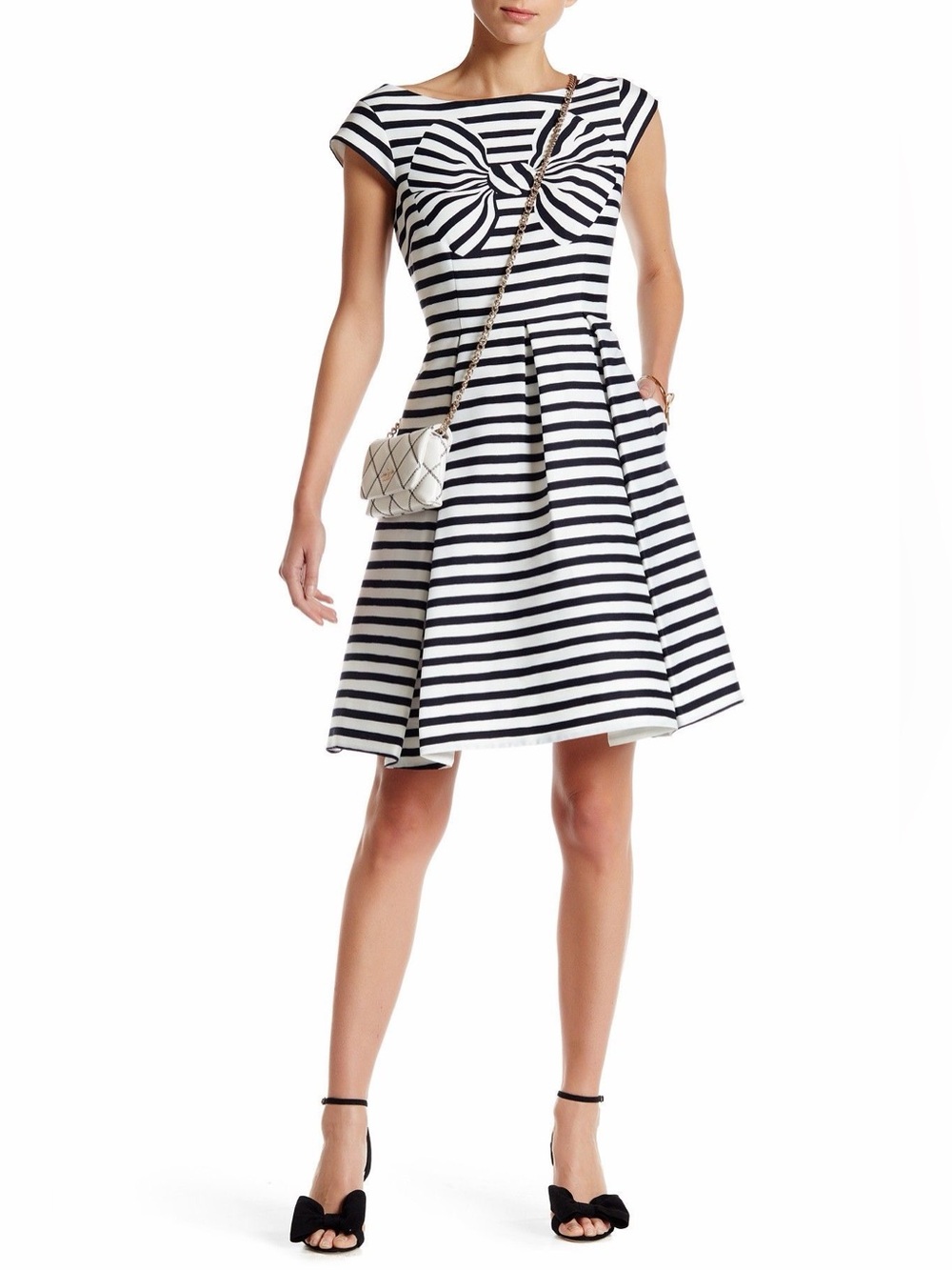 Kate Spade Dress Size 8 Striped Bow Print